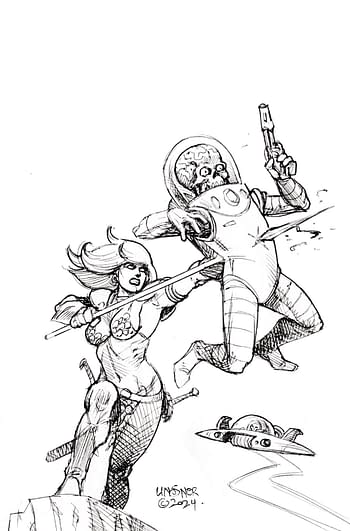 Cover image for RED SONJA ATTACKS MARS #3 CVR I 20 COPY INCV LINSNER LINE AR