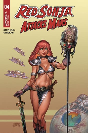 Cover image for RED SONJA ATTACKS MARS #4 CVR A LINSNER