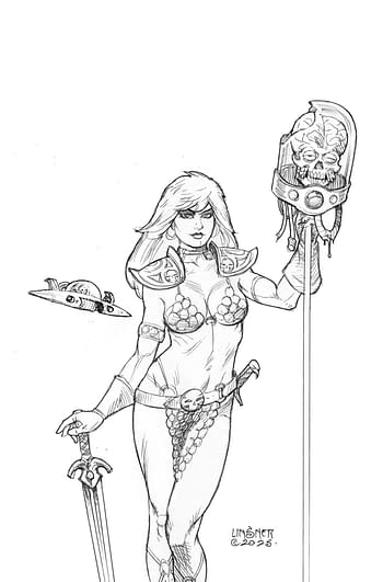 Cover image for RED SONJA ATTACKS MARS #4 CVR I 20 COPY INCV LINSNER LINE AR