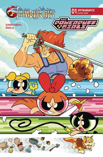 Cover image for THUNDERCATS POWERPUFF GIRLS #1 CVR B ENGLE