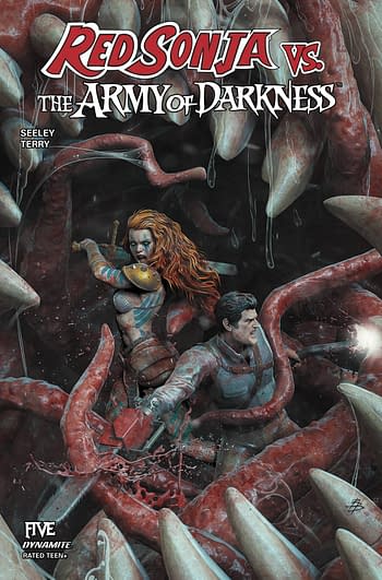 Cover image for RED SONJA VS AOD #5 CVR A BARENDS