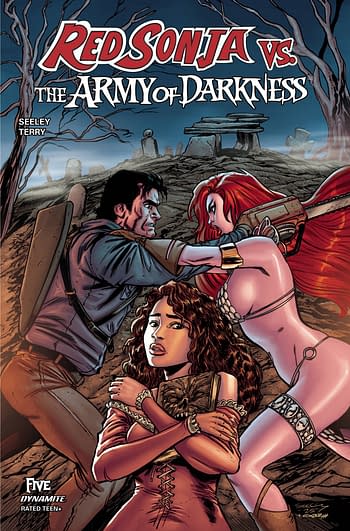 Cover image for RED SONJA VS AOD #5 CVR B SEELEY