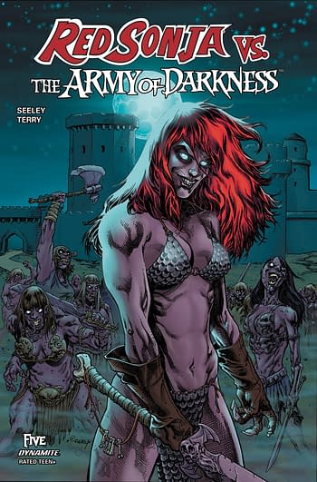 Cover image for RED SONJA VS AOD #5 CVR C RANEY