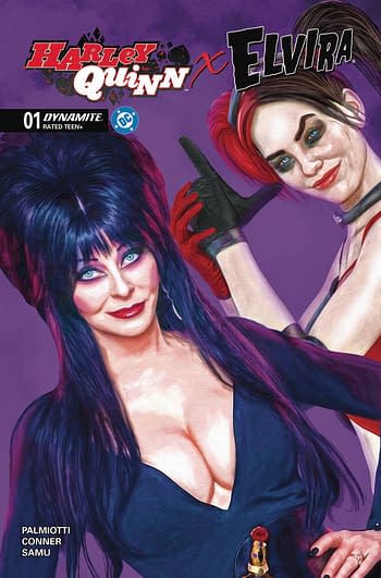 Cover image for HARLEY QUINN X ELVIRA #1 CVR E SPEARS