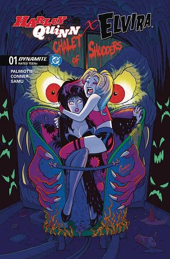 Cover image for HARLEY QUINN X ELVIRA #1 CVR M 10 COPY INCV CONNER 2 ORIGINA