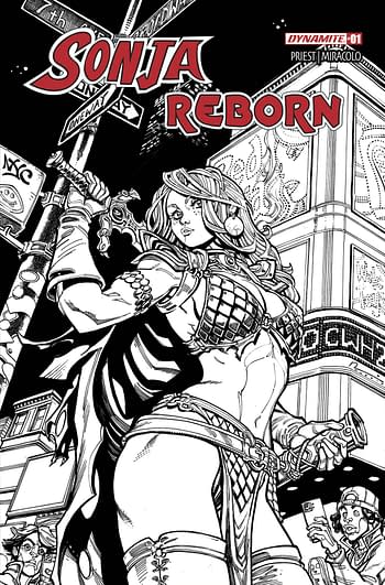 Cover image for SONJA REBORN #1 CVR O 10 COPY INCV HARDIN LINE ART