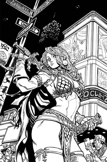 Cover image for SONJA REBORN #1 CVR Q 15 COPY INCV HARDIN LINE ART VIRGIN