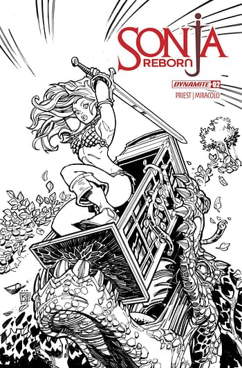 Cover image for SONJA REBORN #2 CVR H 10 COPY INCV CHAD HARDIN LINE ART