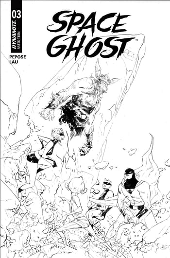 Cover image for SPACE GHOST (2025) #3 CVR G 10 COPY INCV JAE LEE LINE ART (C