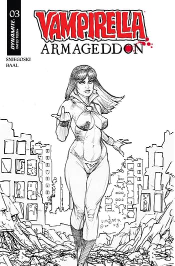 Cover image for VAMPIRELLA ARMAGEDDON #3 CVR G 10 COPY INCV LINSNER LINE ART