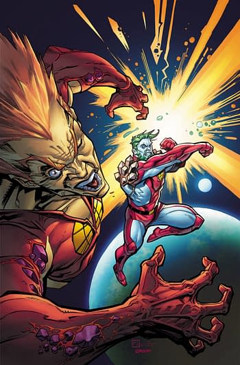 Cover image for CAPTAIN PLANET #6 CVR E CHAD HARDIN METAL PREMIUM