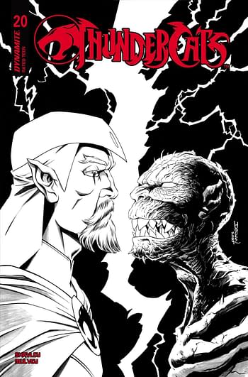 Cover image for THUNDERCATS #20 CVR J 10 COPY INCV DECLAN SHALVEY LINE ART (