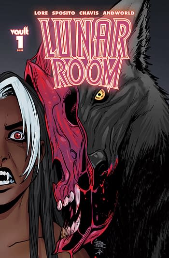 The Cover to Lunar Room #1, a new comic coming from Vault Comics in November, by Danny Lore, Gio Sposito, DJ Chavis, and letterer Andworld Design