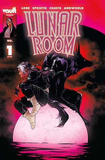 The Cover to Lunar Room #1, a new comic coming from Vault Comics in November, by Danny Lore, Gio Sposito, DJ Chavis, and letterer Andworld Design