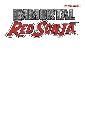 Cover image for IMMORTAL RED SONJA #1 CVR F BLANK AUTHENTIX