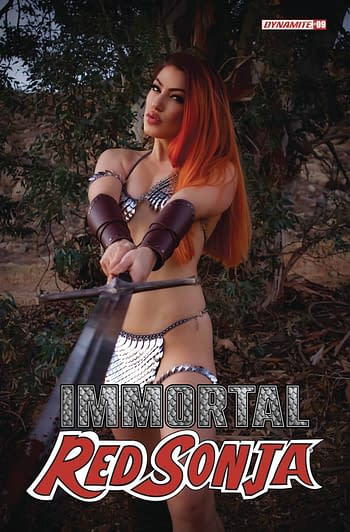 Cover image for IMMORTAL RED SONJA #9 CVR E COSPLAY