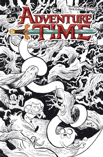 Cover image for ADVENTURE TIME (2025) #3 CVR F 50 COPY INCV B&W BA