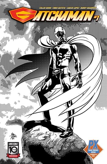 Cover image for SDCC 2024 GATCHAMAN #1 DEODATO JR B&W PX EXC