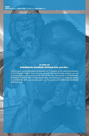 Superman/Wonder Woman #30 Credits