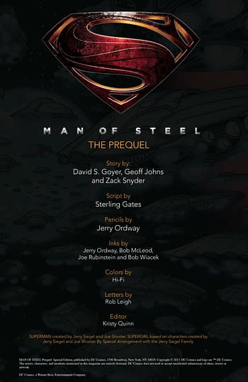 Man Of Steel Prequel Special Edition #1 Page 01