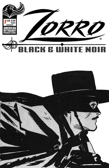 Cover image for ZORRO BLACK & WHITE NOIR #1 CVR B TOTH
