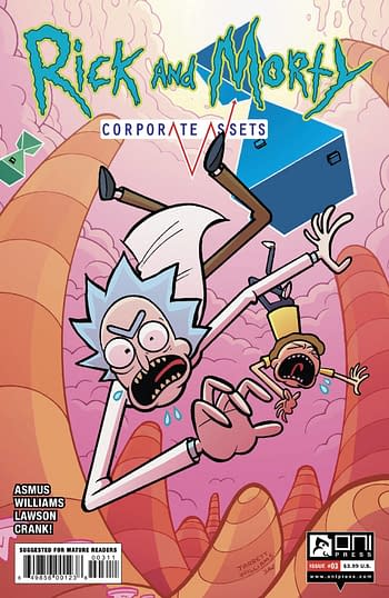 Cover image for RICK AND MORTY CORPORATE ASSETS #3 CVR A JARRETT WILLIAMS