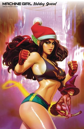 Cover image for MACHINE GIRL HOLIDAY SPECIAL CVR B NOOBOVICH VIRGIN (MR)