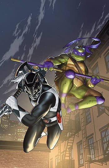 Cover image for MMPR TMNT II #2 (OF 5) CVR E CARDSTOCK VAR CLARKE