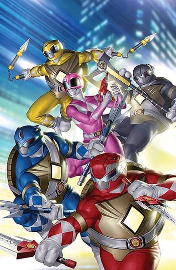 Cover image for MMPR TMNT II #2 (OF 5) CVR H 100 COPY INCV CARDSTOCK YOON (C