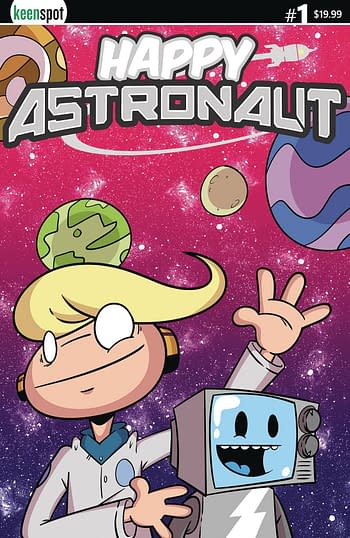 Cover image for HAPPY ASTRONAUT #1 CVR C MATT RODGERS HOLFOIL