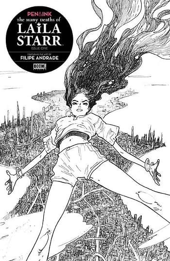 Cover image for MANY DEATHS OF LAILA STARR PEN & INK #1 CVR A ANDRADE