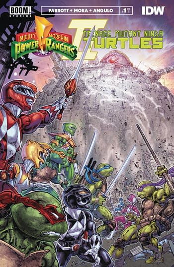 Cover image for MMPR TMNT II #1 BSE VAR GIBSON