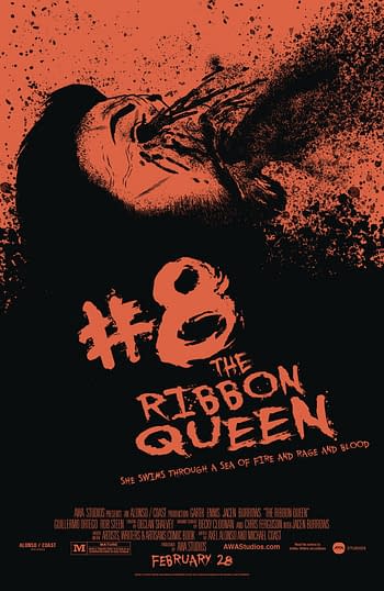 Cover image for THE RIBBON QUEEN #8 (OF 8) CVR C HORROR POSTER HOMAGE (MR)
