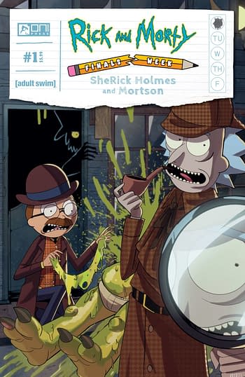 Cover image for RICK AND MORTY SHERICK HOLMES AND MORTSON #1 CVR A TRAMONTAN