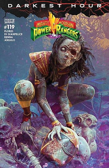 Cover image for MIGHTY MORPHIN POWER RANGERS #119 CVR B DARK GRID VAR BAREND