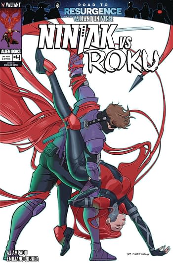 Cover image for NINJAK VS ROKU #4 (OF 4) CVR A ORTIZ
