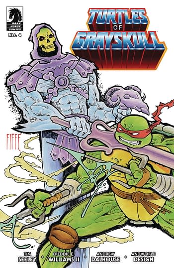 Cover image for MASTERS OF UNIVERSE TMNT TURTLES OF GRAYSKULL #4 CVR B FIFFE