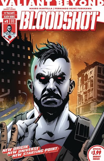 Cover image for VALIANT BEYOND BLOODSHOT #1 CVR C CALERO CONNECTING (MR)