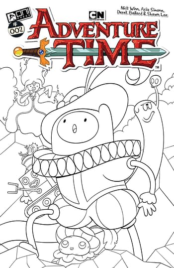 Cover image for ADVENTURE TIME (2025) #2 CVR F 50 COPY INCV B&W