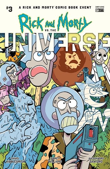 Cover image for RICK AND MORTY VS THE UNIVERSE #3 CVR E 50 COPY INCV WILLIAM