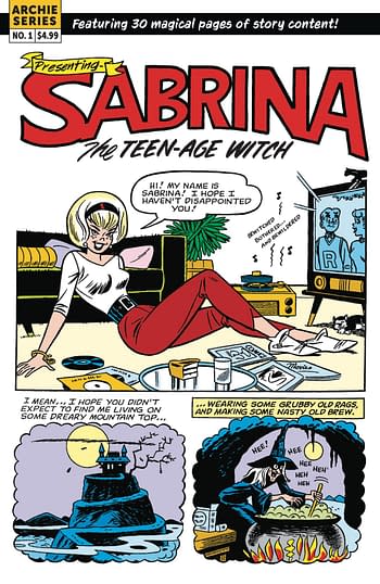 Cover image for SABRINA THE TEENAGE WITCH MAGIC UNLEASHED OS CVR B RETRO ART