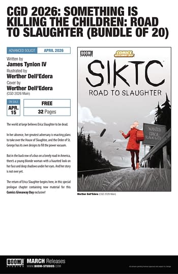 Boom Studios' March 2026 Full Solicits