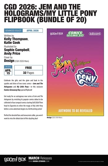 Boom Studios' March 2026 Full Solicits