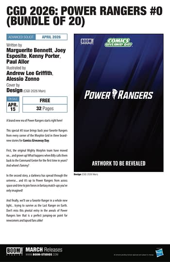 Boom Studios' March 2026 Full Solicits