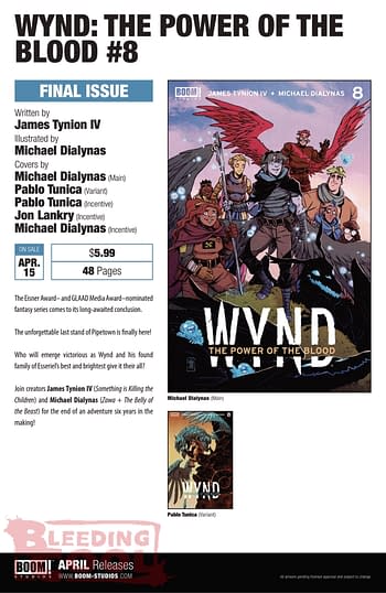 Boom Studios April 2026 Full Solicits