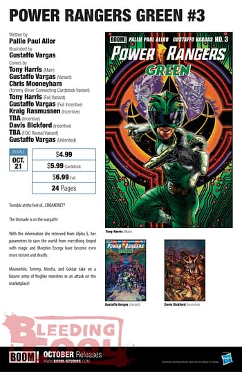 Boom Studios Official Full October 2026 Solicits,With Cassie #1