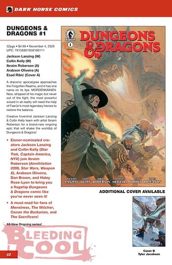 Dark Horse Comics' Official Full October 2026 Solicits