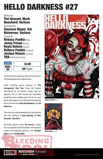 Exclusive: Boom Studios November 2026 Solicits