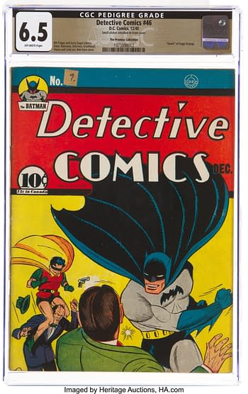 Detective Comics #46 The Promise Collection Pedigree (DC, 1940) CGC FN+ 6.5 Off-white pages.