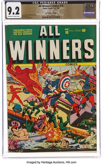 All Winners Comics #10 The Promise Collection Pedigree (Timely, 1943) CGC NM- 9.2 Off-white to white pages.